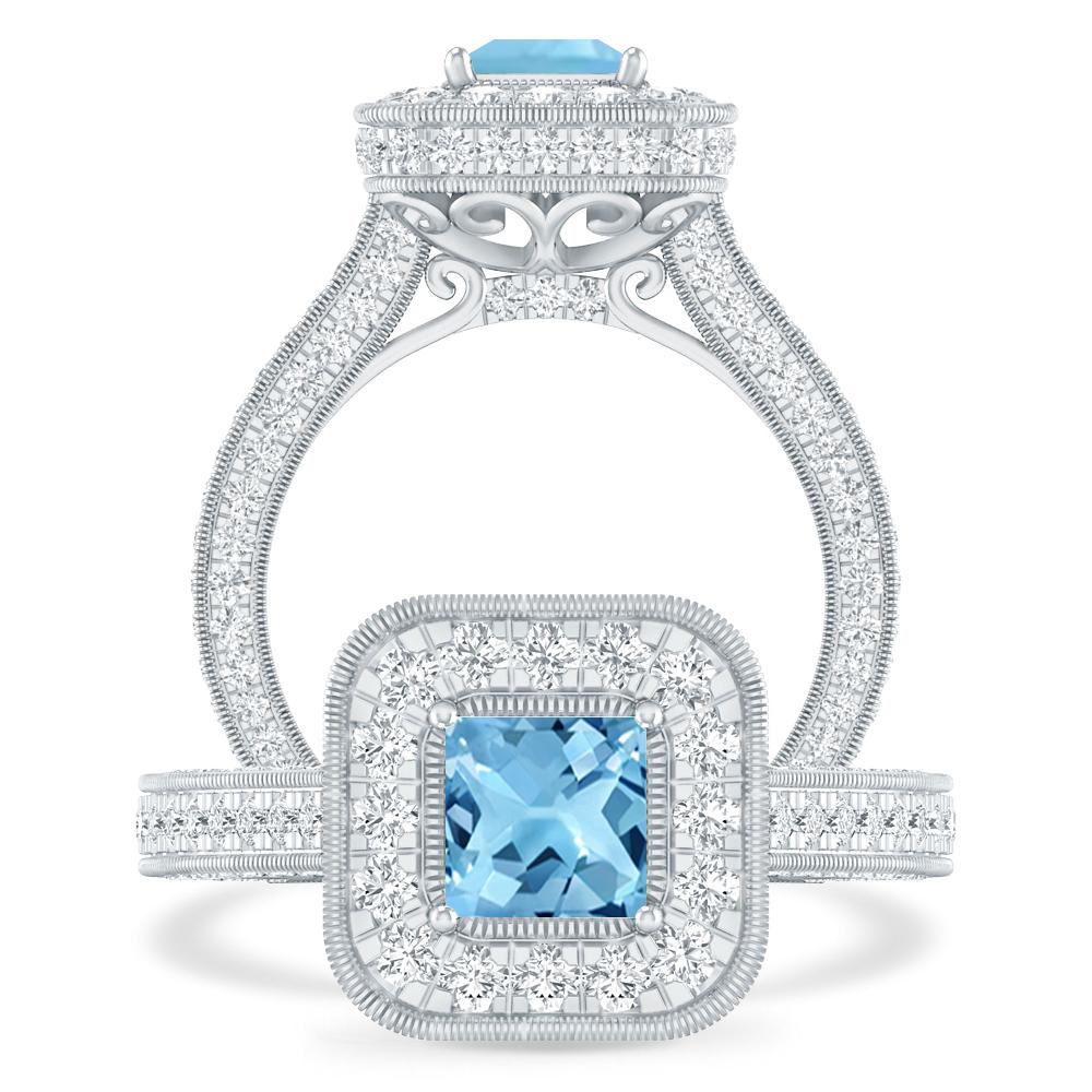 White Gold - Blue Topaz