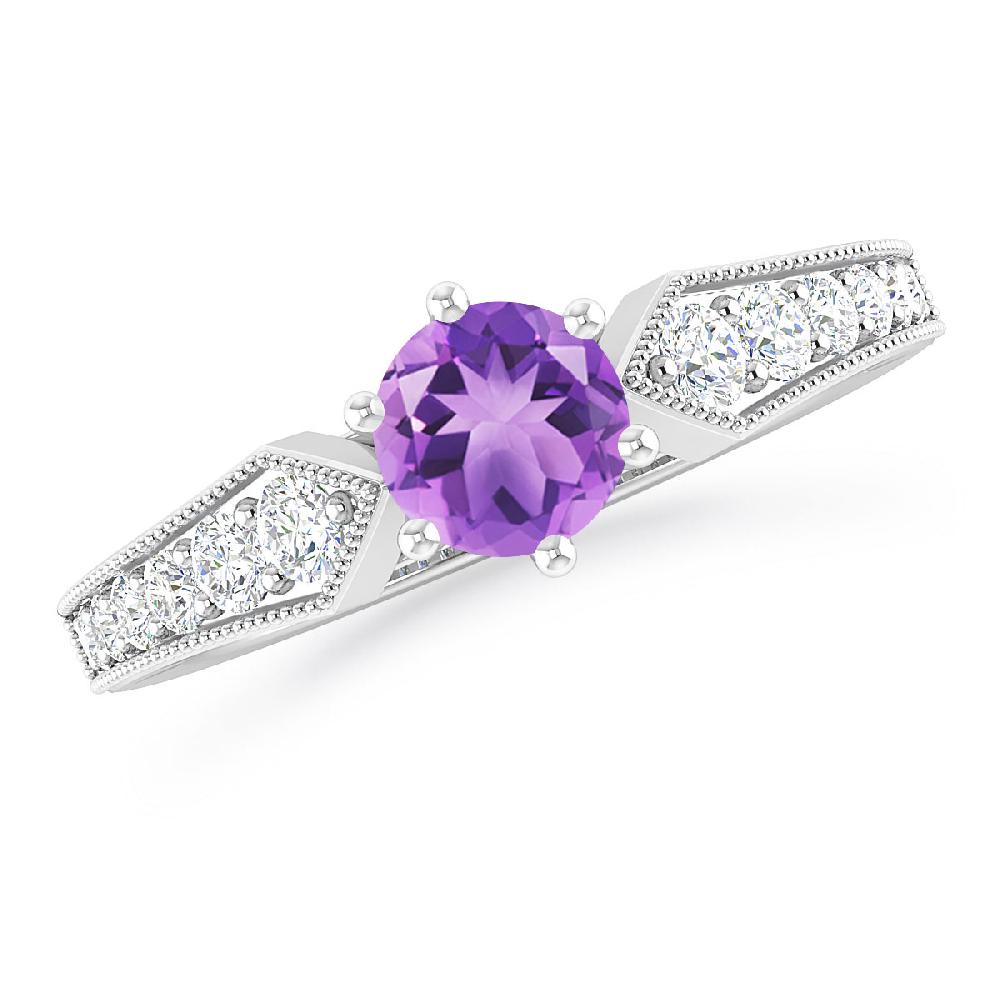 White Gold - Amethyst