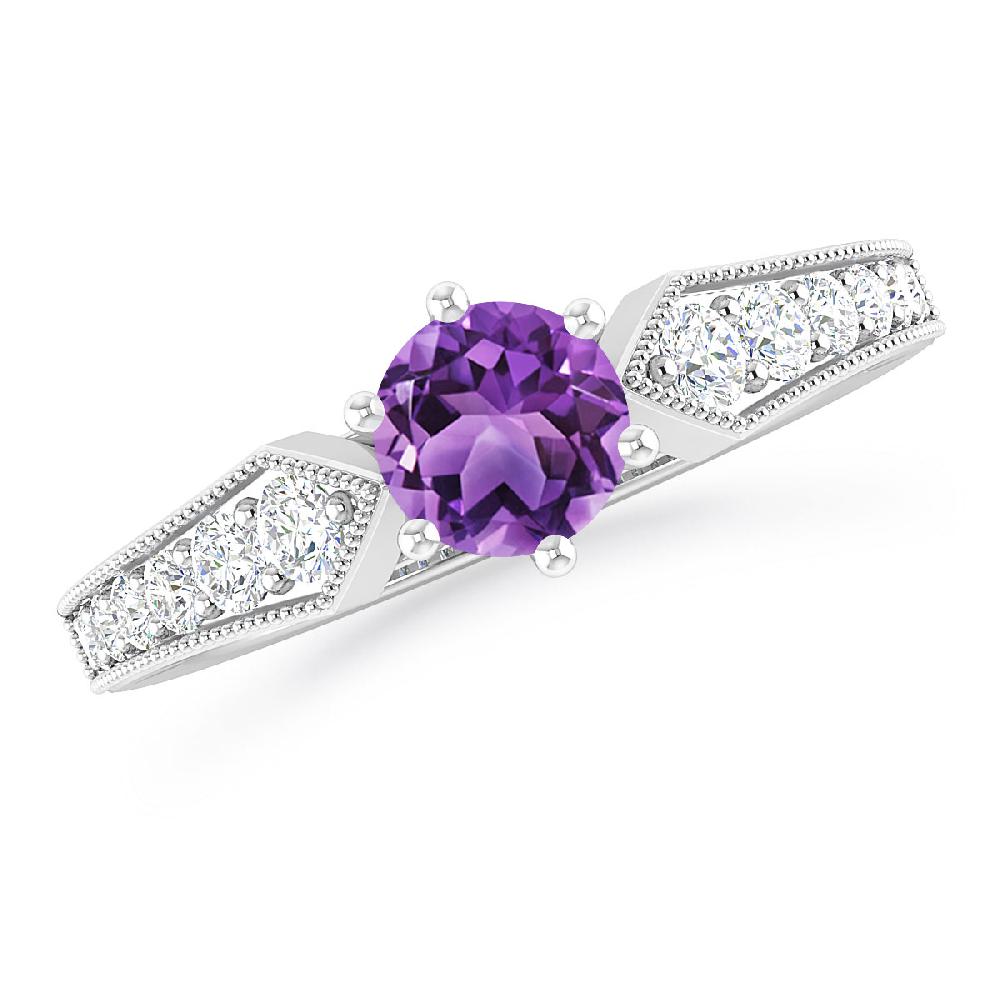 White Gold - Amethyst