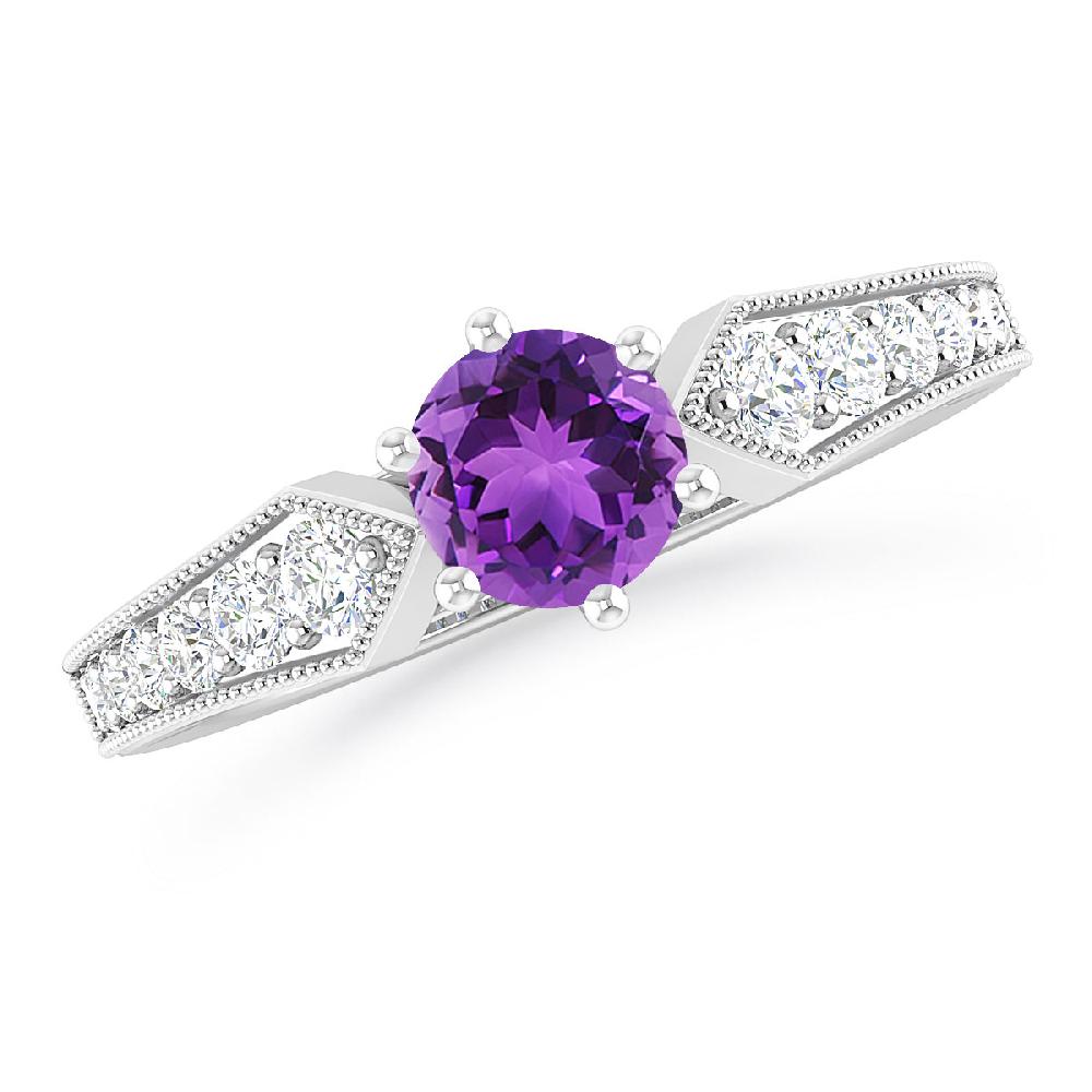 White Gold - Amethyst