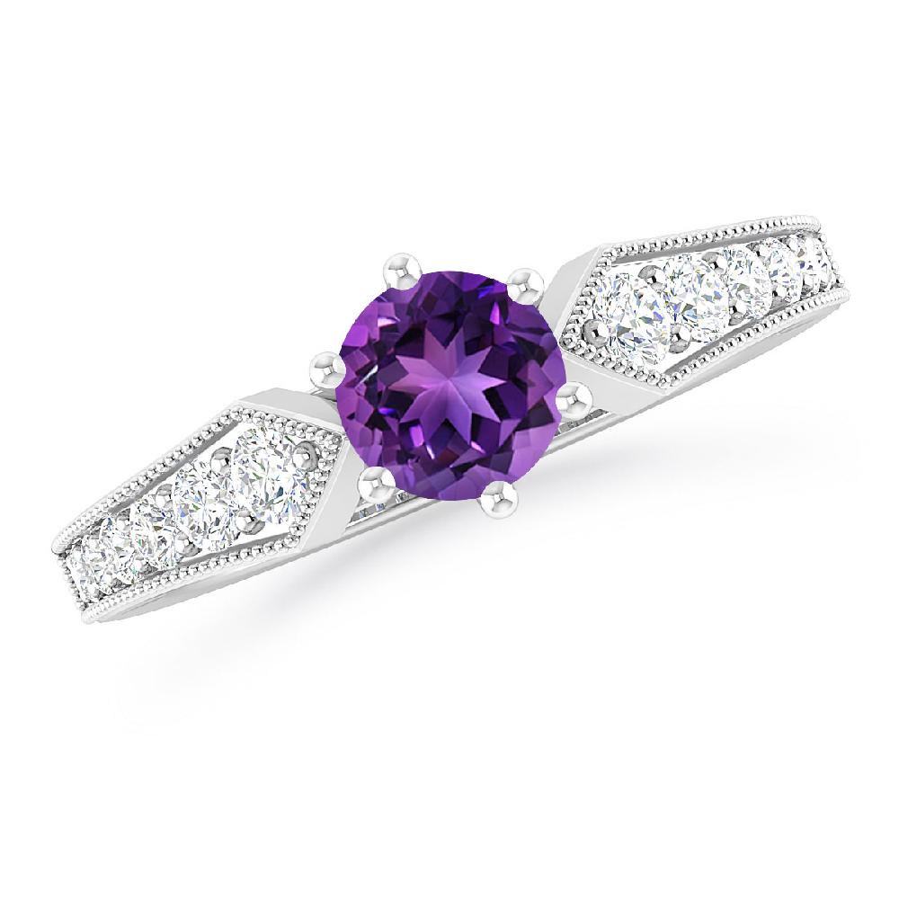 White Gold - Amethyst