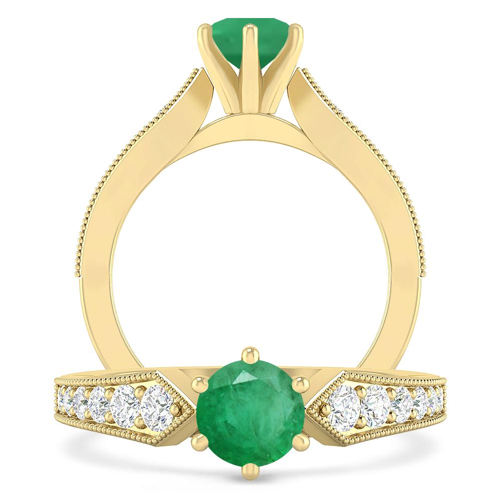 Yellow Gold - Emerald