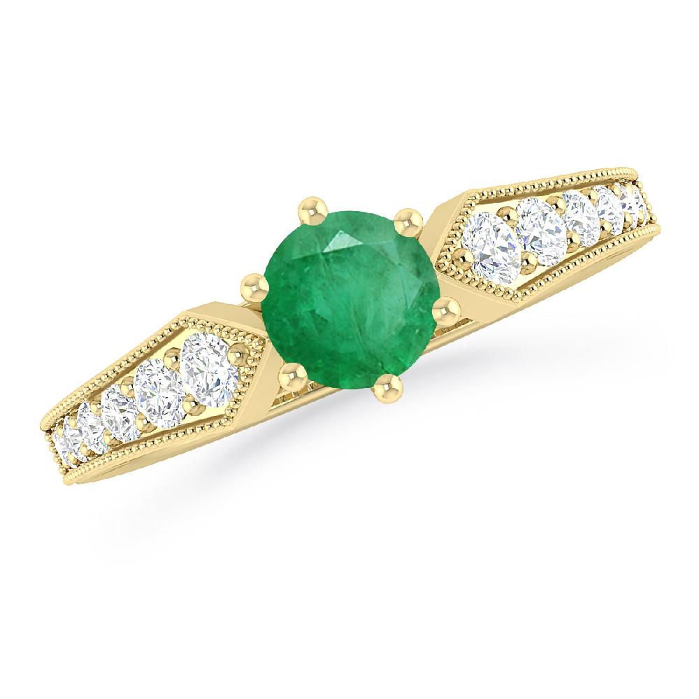 Yellow Gold - Emerald