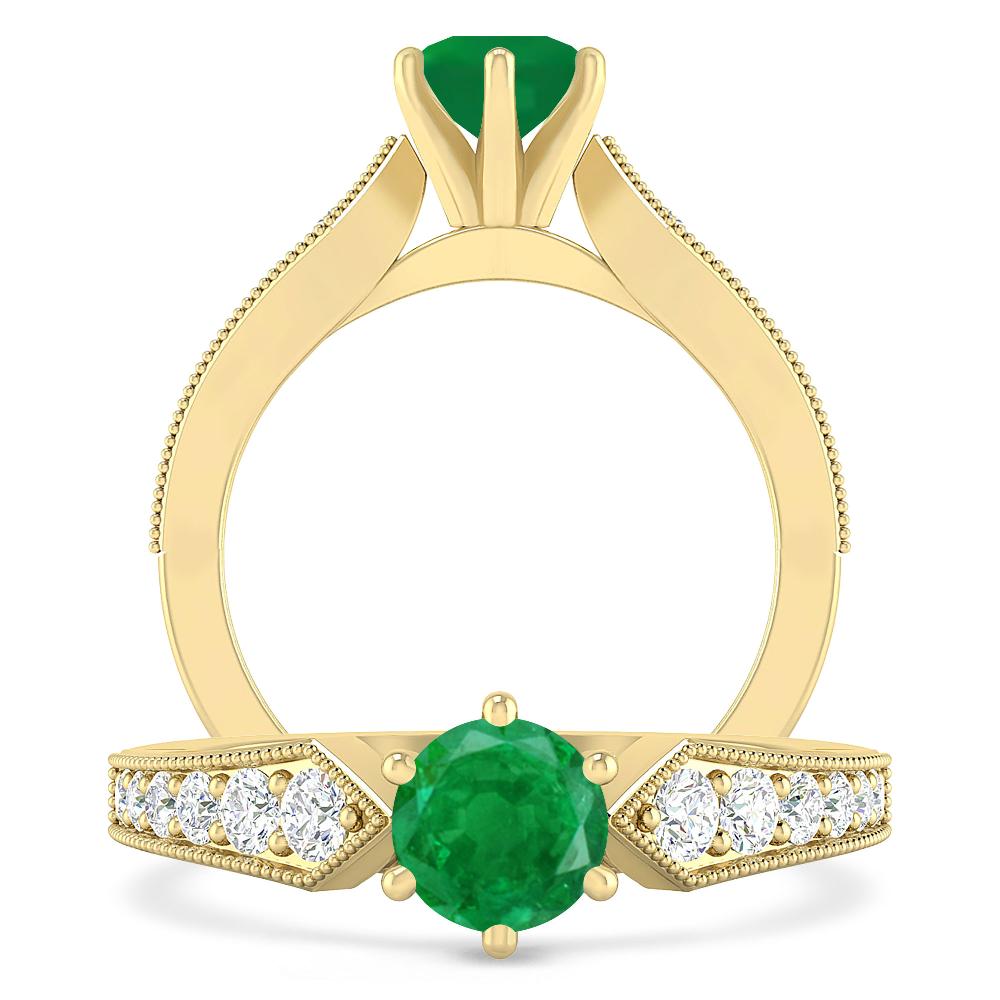 Yellow Gold - Emerald