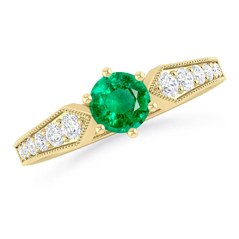 Yellow Gold - Emerald