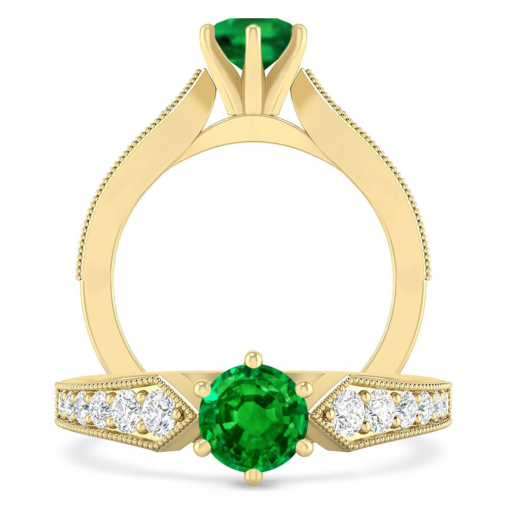 Yellow Gold - Emerald