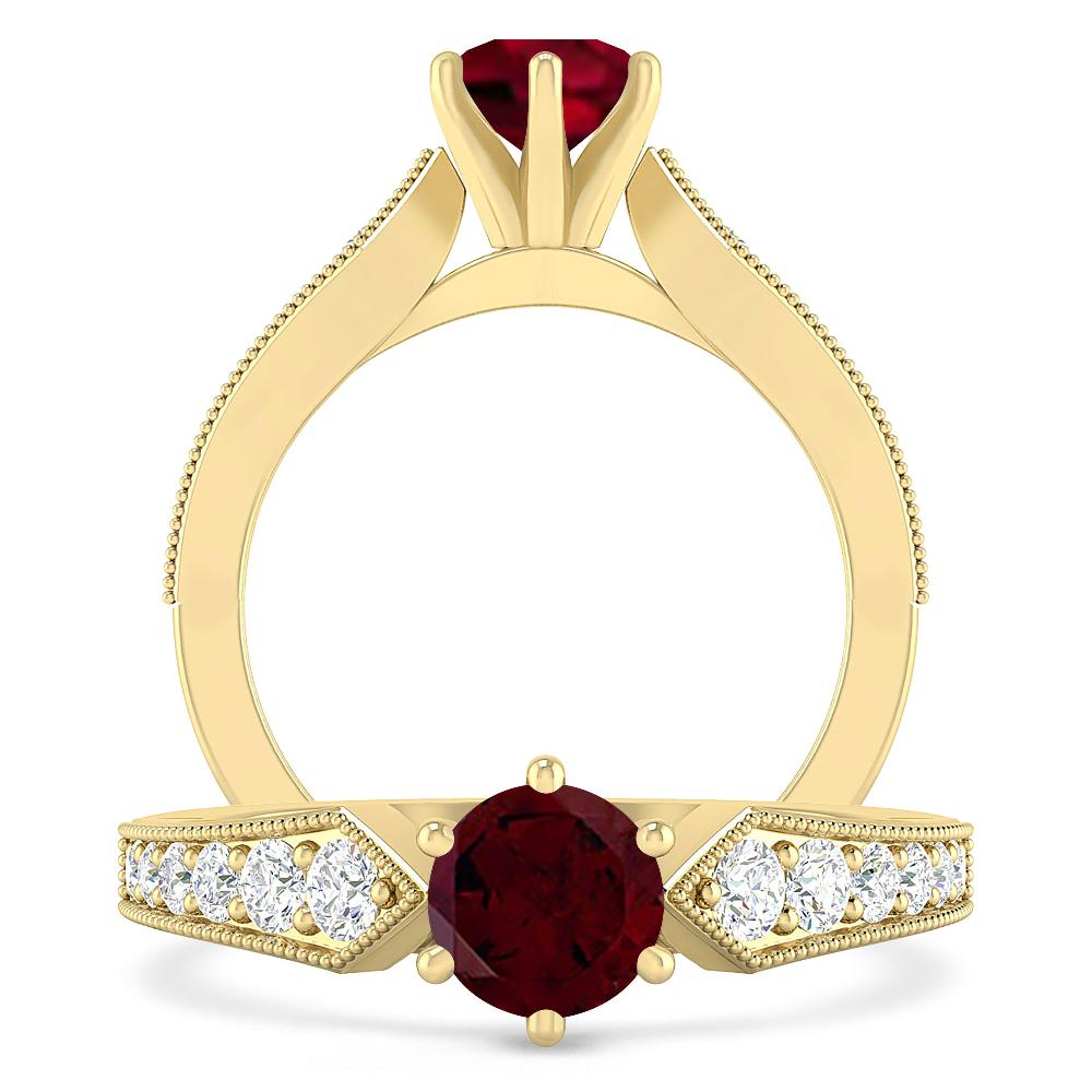 Yellow Gold - Garnet