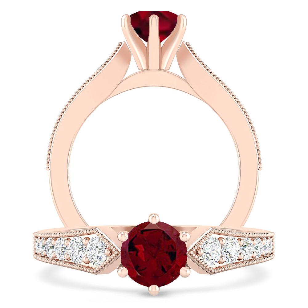 Rose Gold - Garnet