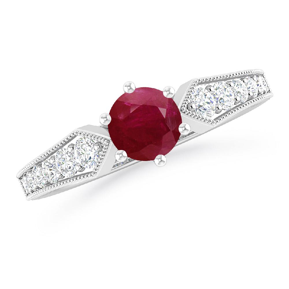 White Gold - Ruby