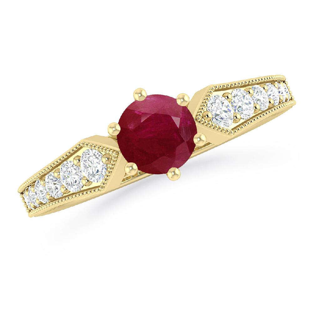 Yellow Gold - Ruby