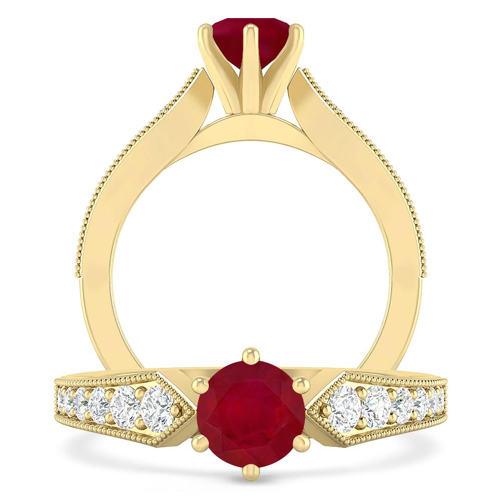 Yellow Gold - Ruby