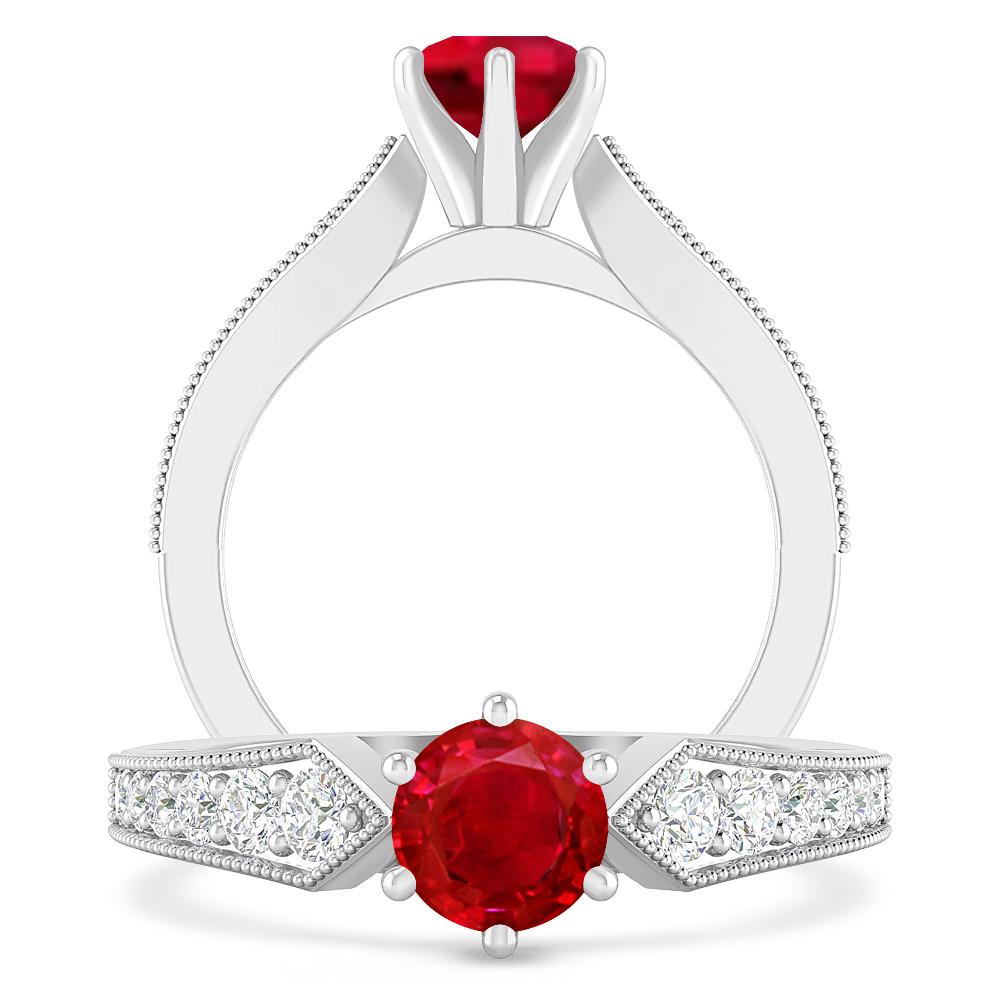 White Gold - Ruby