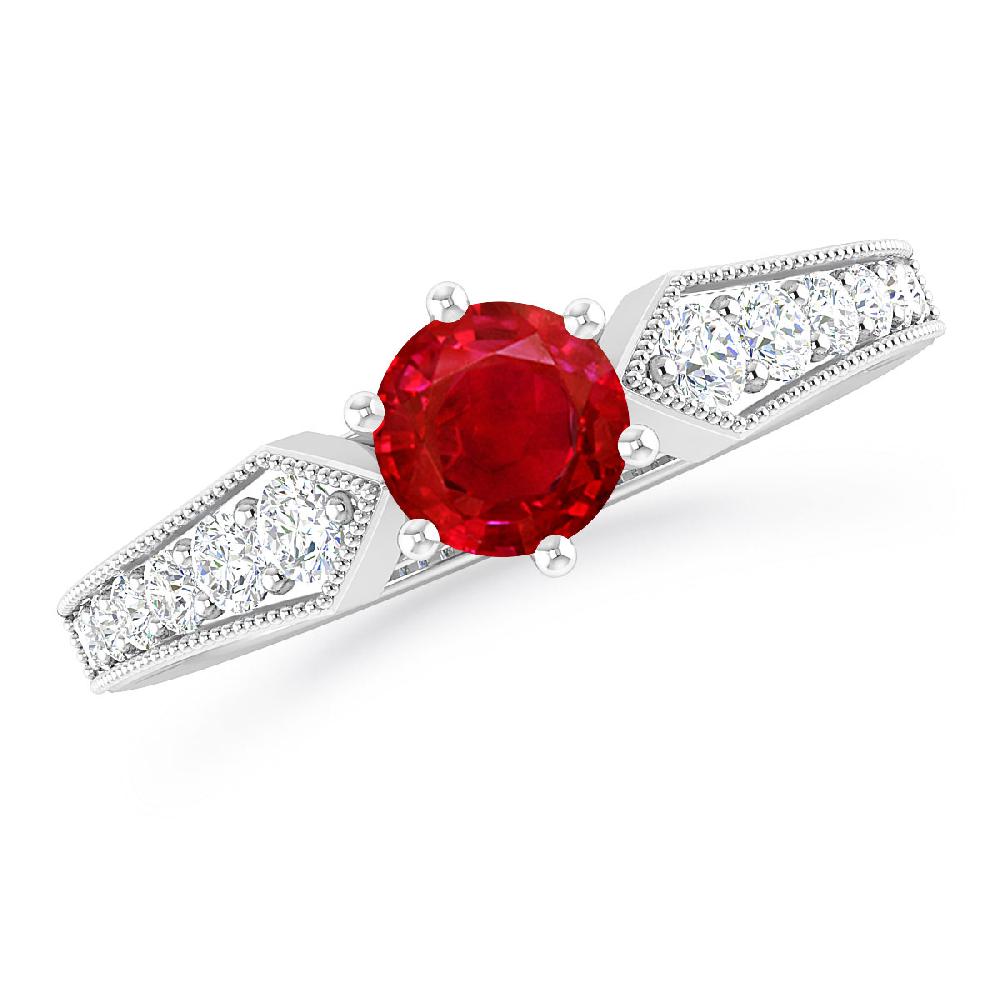 White Gold - Ruby