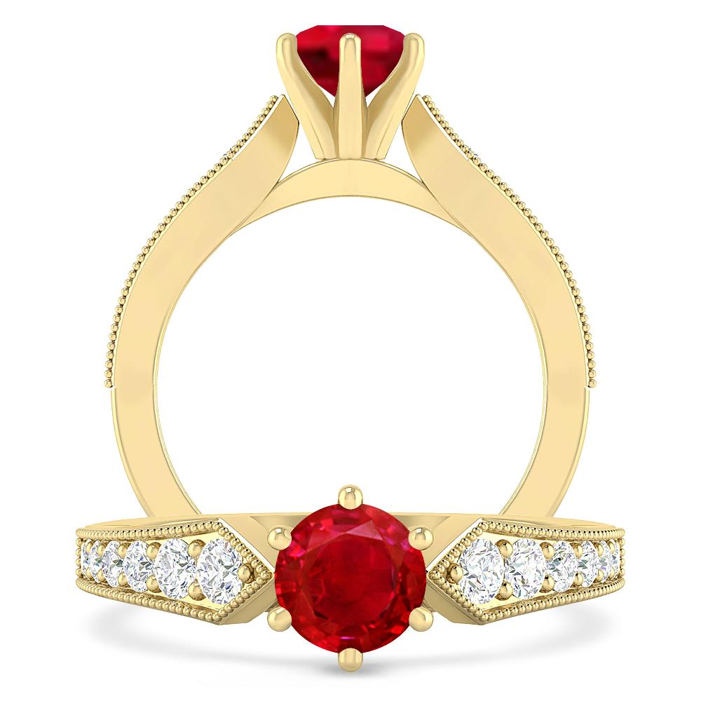 Yellow Gold - Ruby