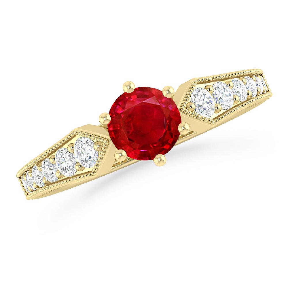 Yellow Gold - Ruby