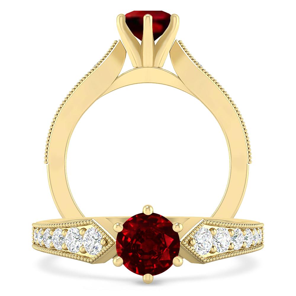 Yellow Gold - Ruby