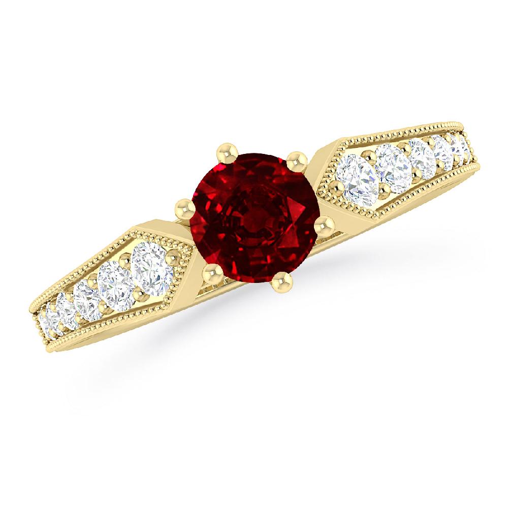 Yellow Gold - Ruby