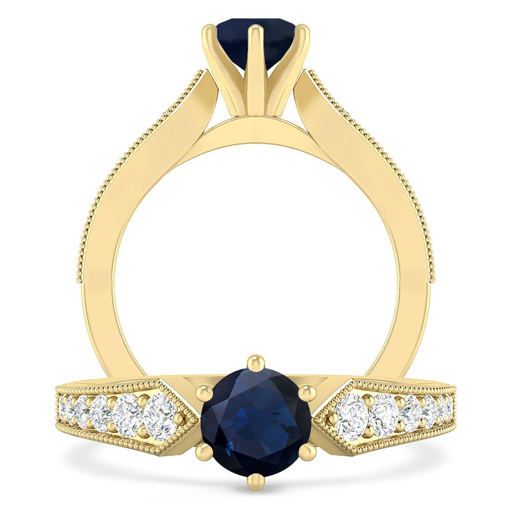 Yellow Gold - Sapphire