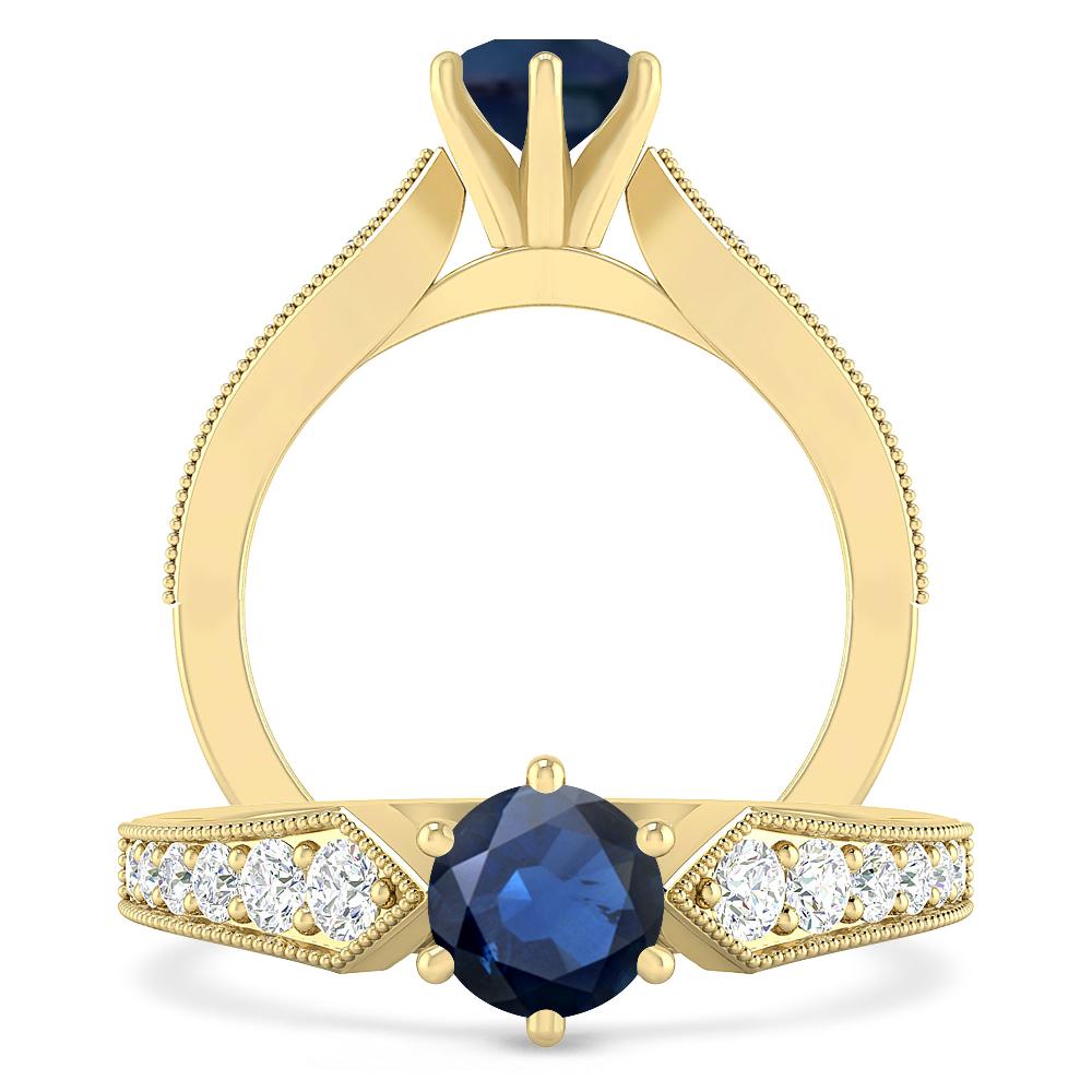 Yellow Gold - Sapphire