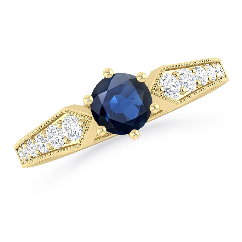 Yellow Gold - Sapphire