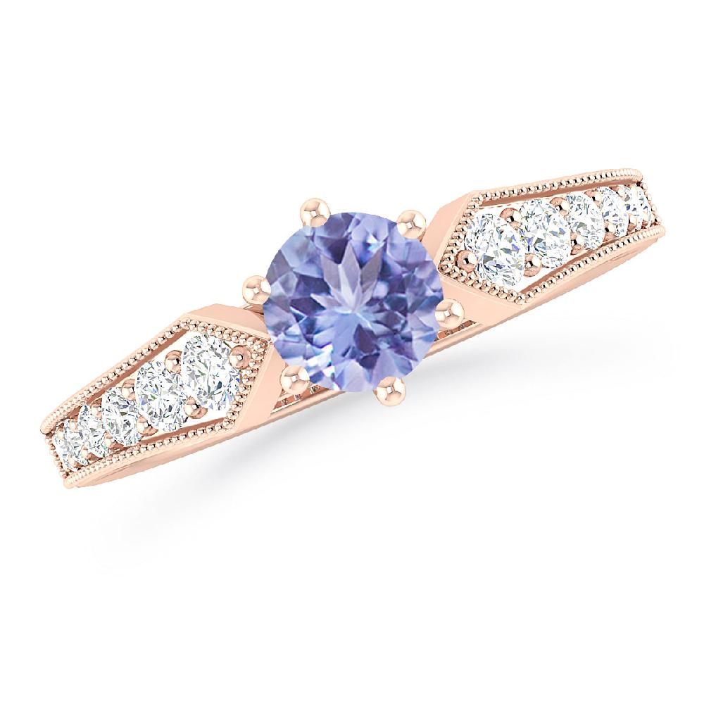 Rose Gold - Tanzanite