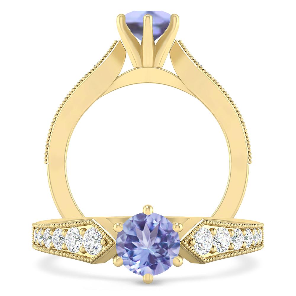 Yellow Gold - Tanzanite