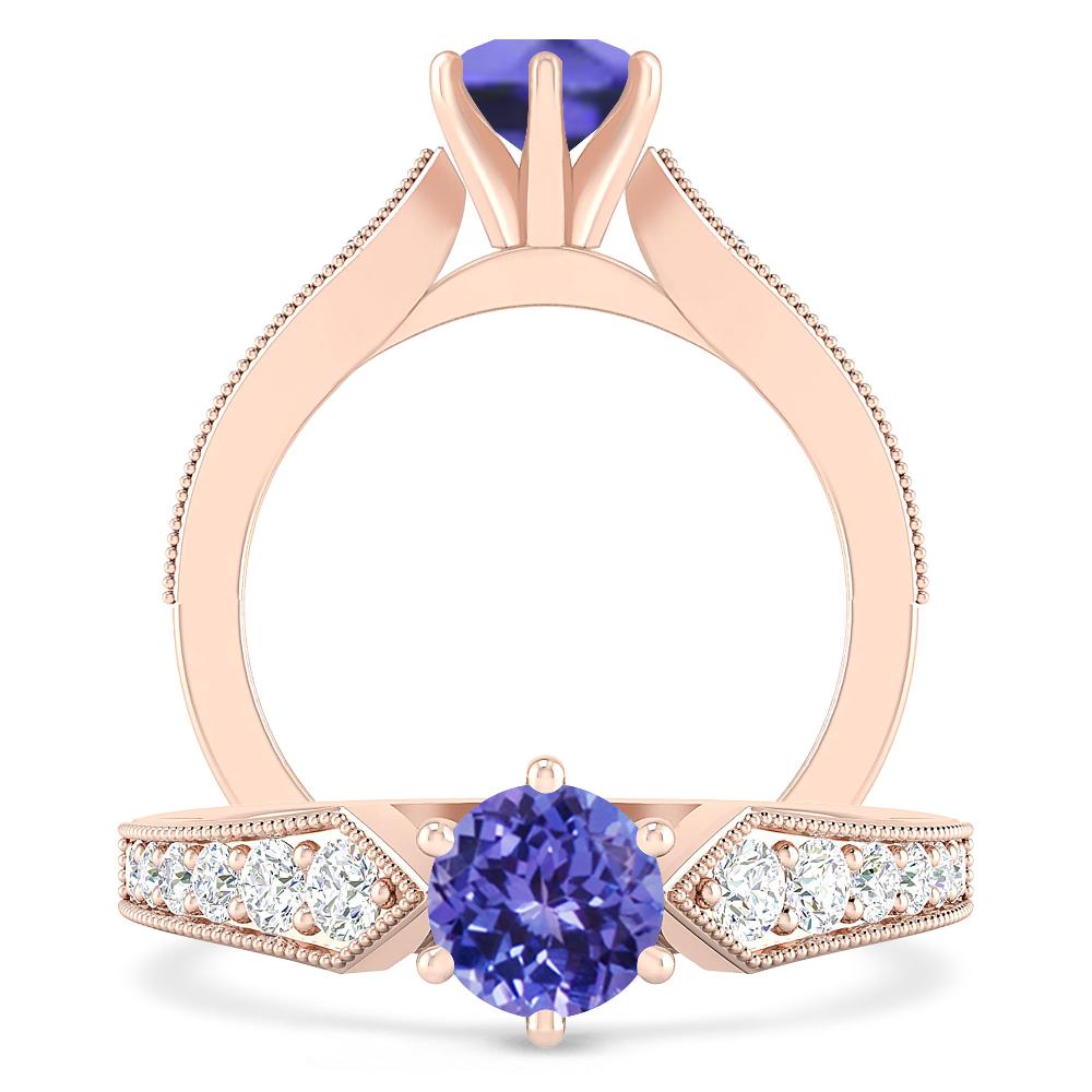 Rose Gold - Tanzanite