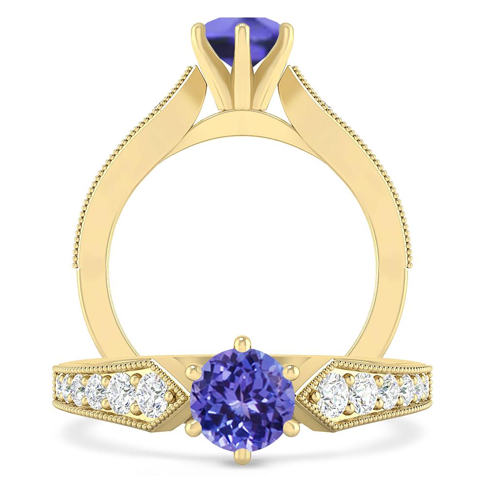 Yellow Gold - Tanzanite