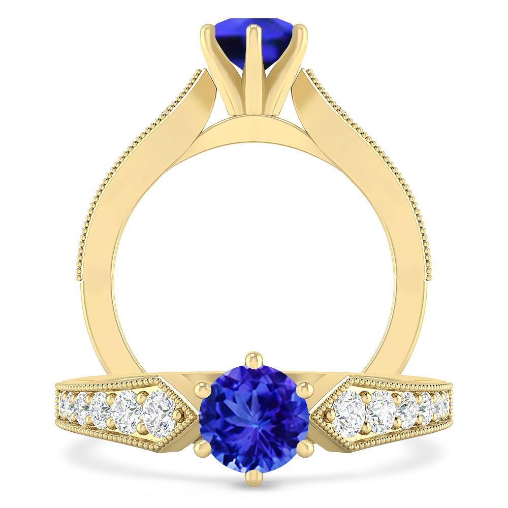 Yellow Gold - Tanzanite