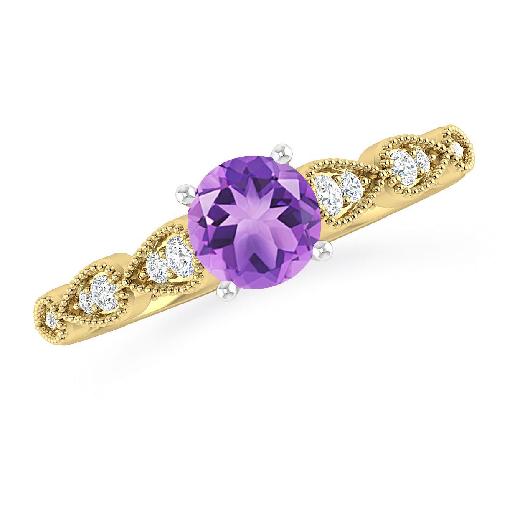 Yellow Gold - Amethyst