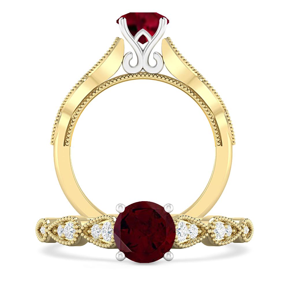 Yellow Gold - Garnet