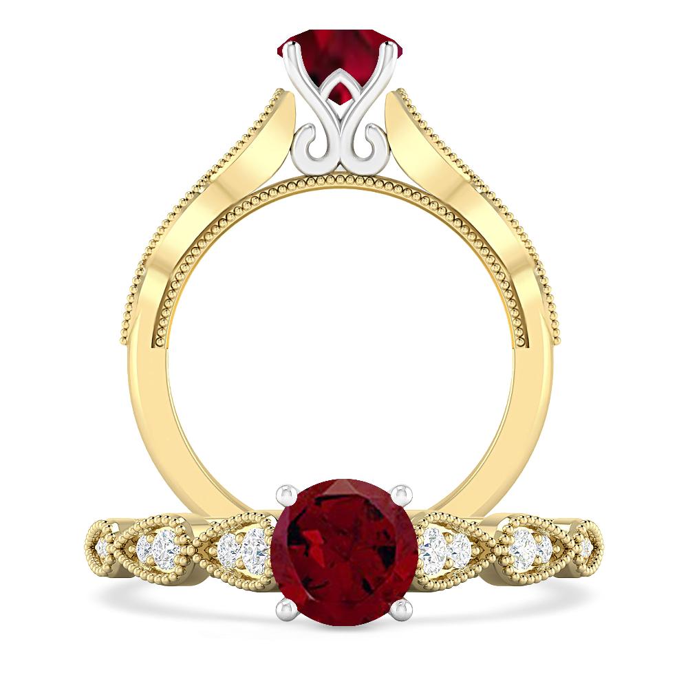 Yellow Gold - Garnet