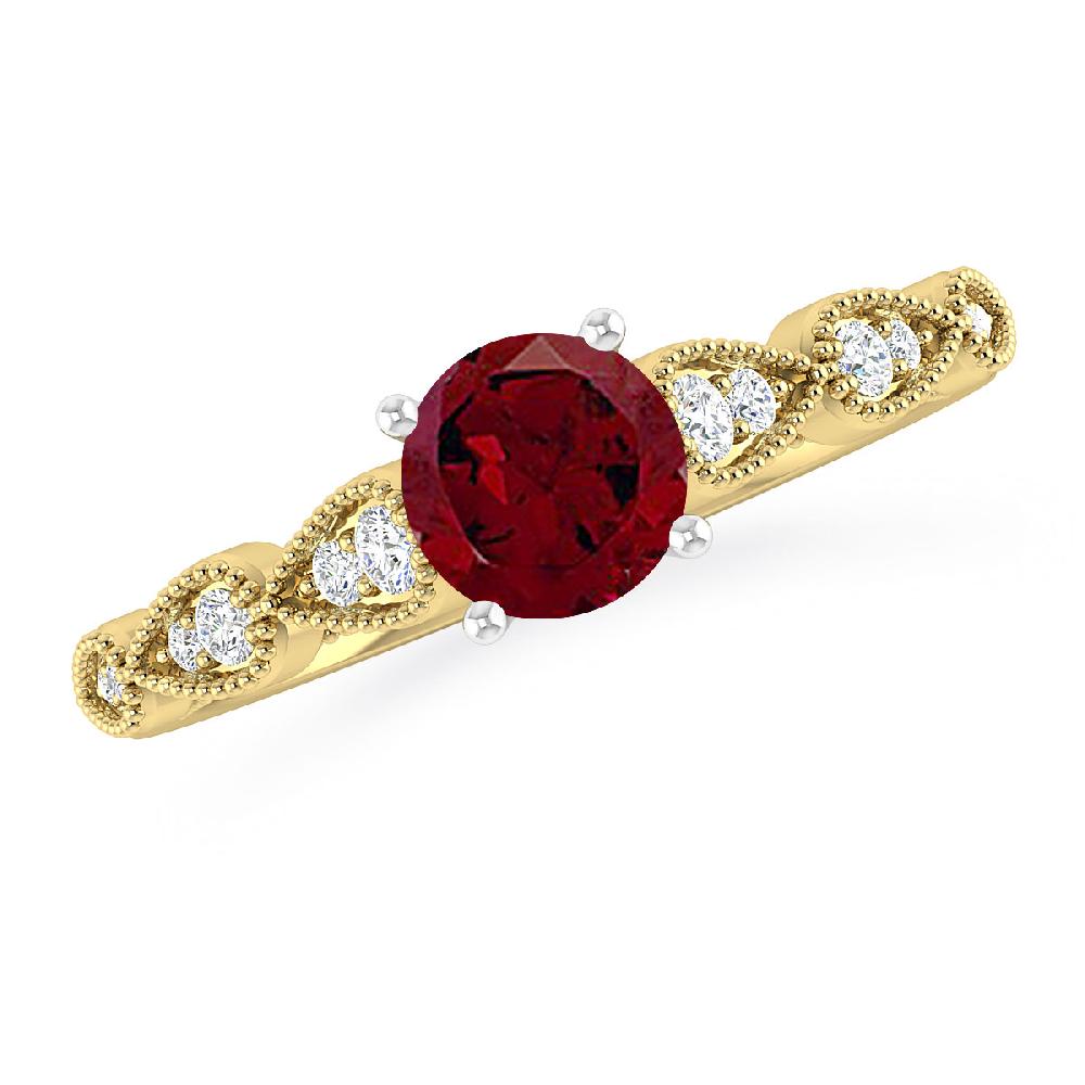 Yellow Gold - Garnet