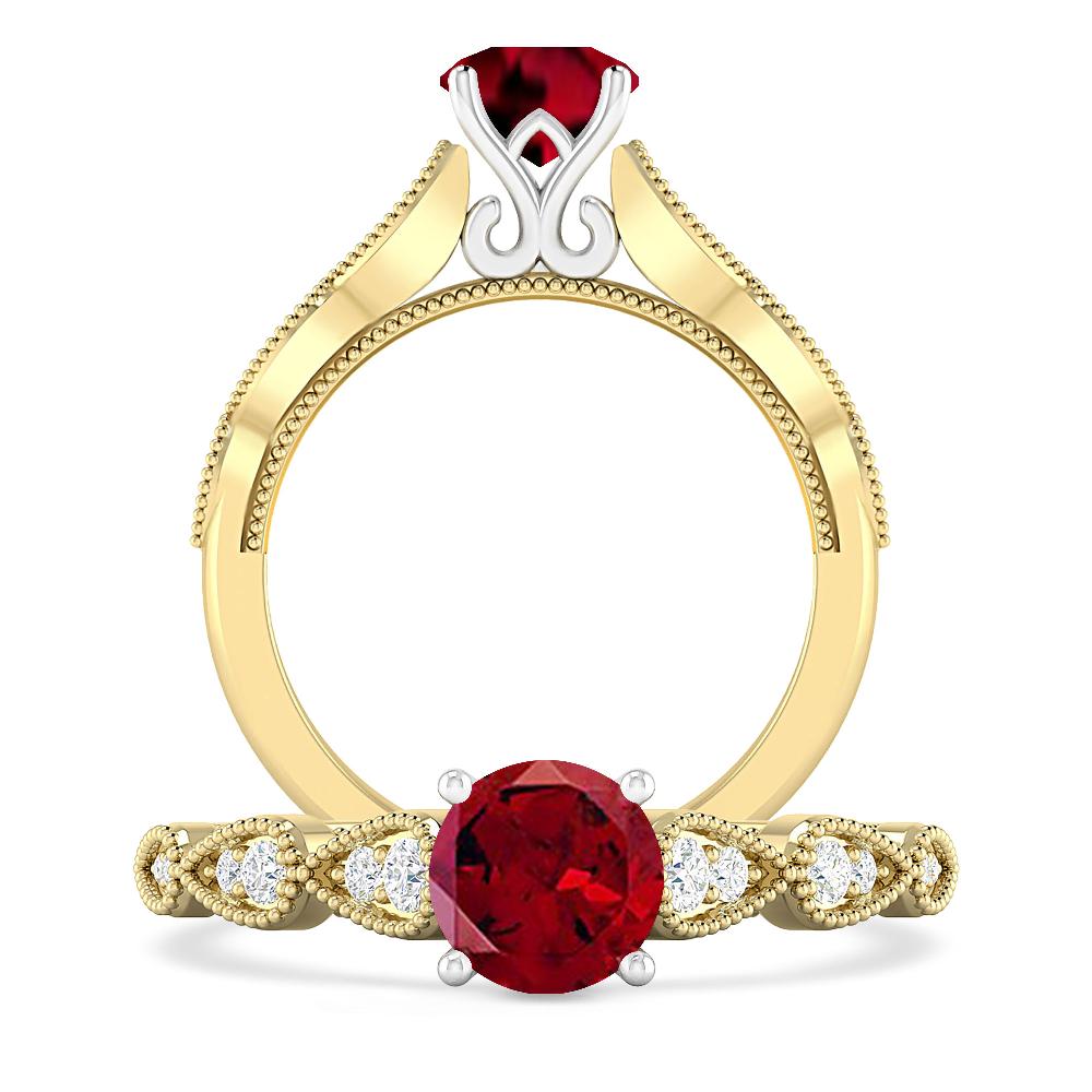 Yellow Gold - Garnet