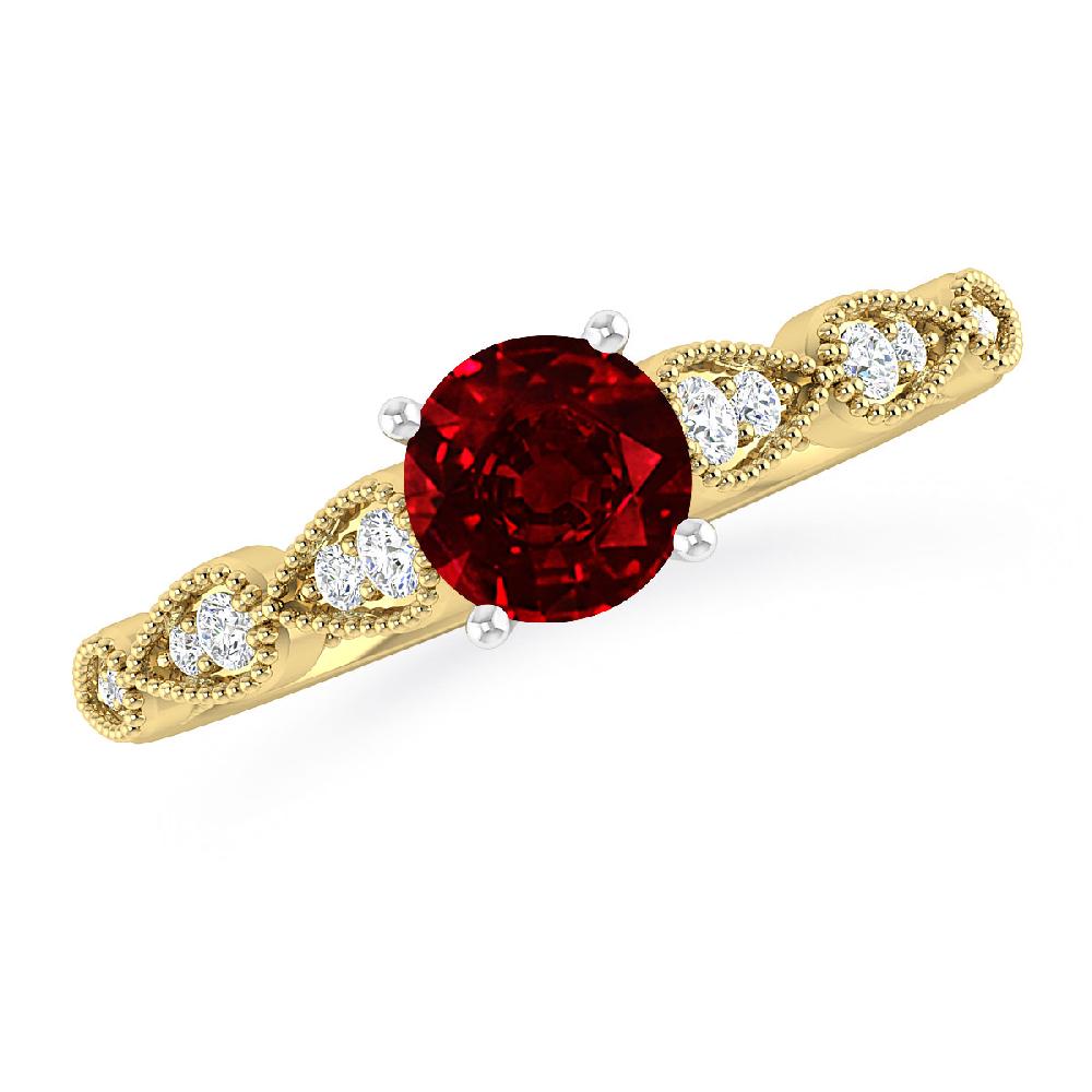 Yellow Gold - Ruby