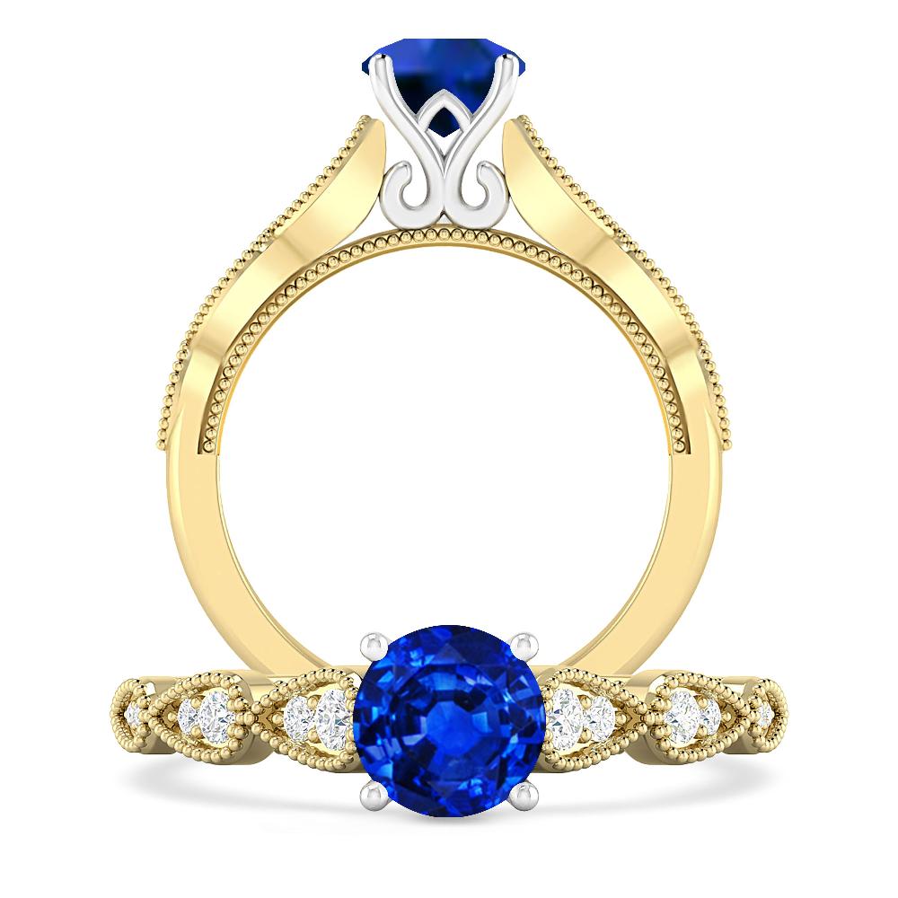 Yellow Gold - Sapphire