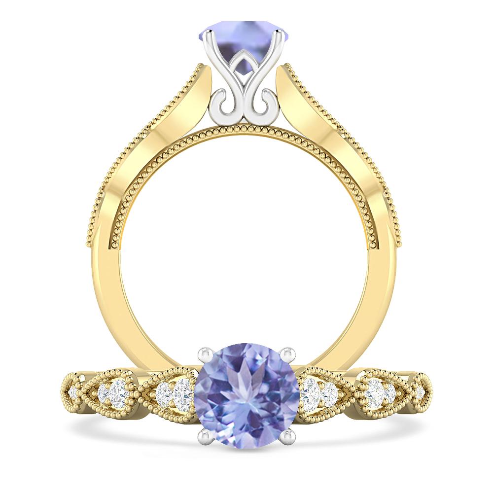 Yellow Gold - Tanzanite