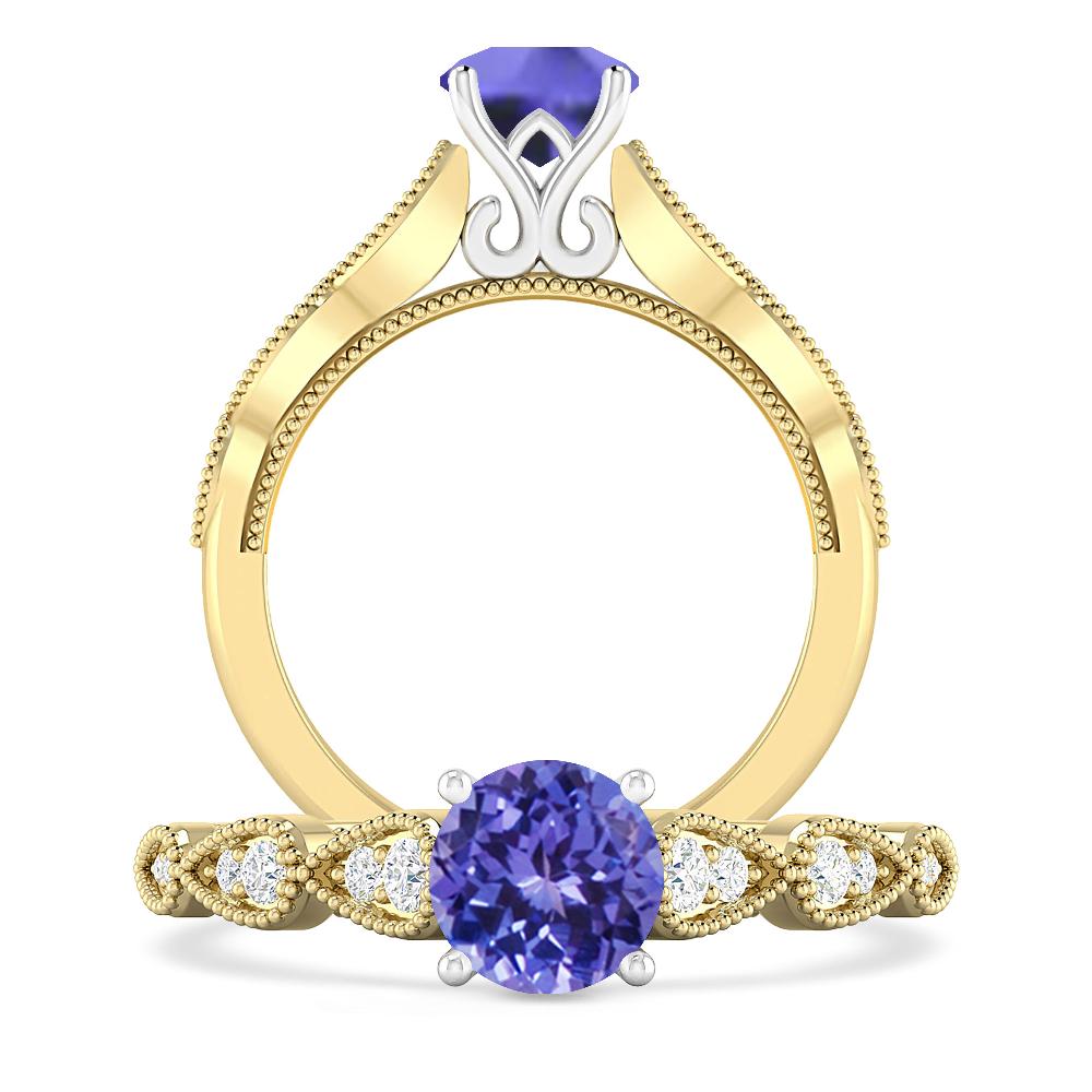 Yellow Gold - Tanzanite