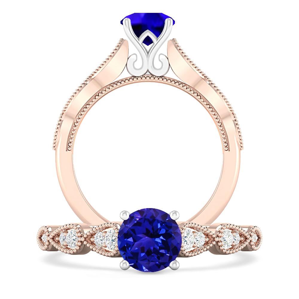 Rose Gold - Tanzanite