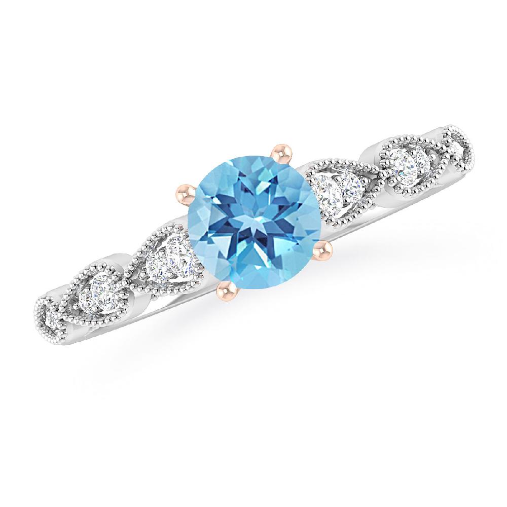 White Gold - Blue Topaz