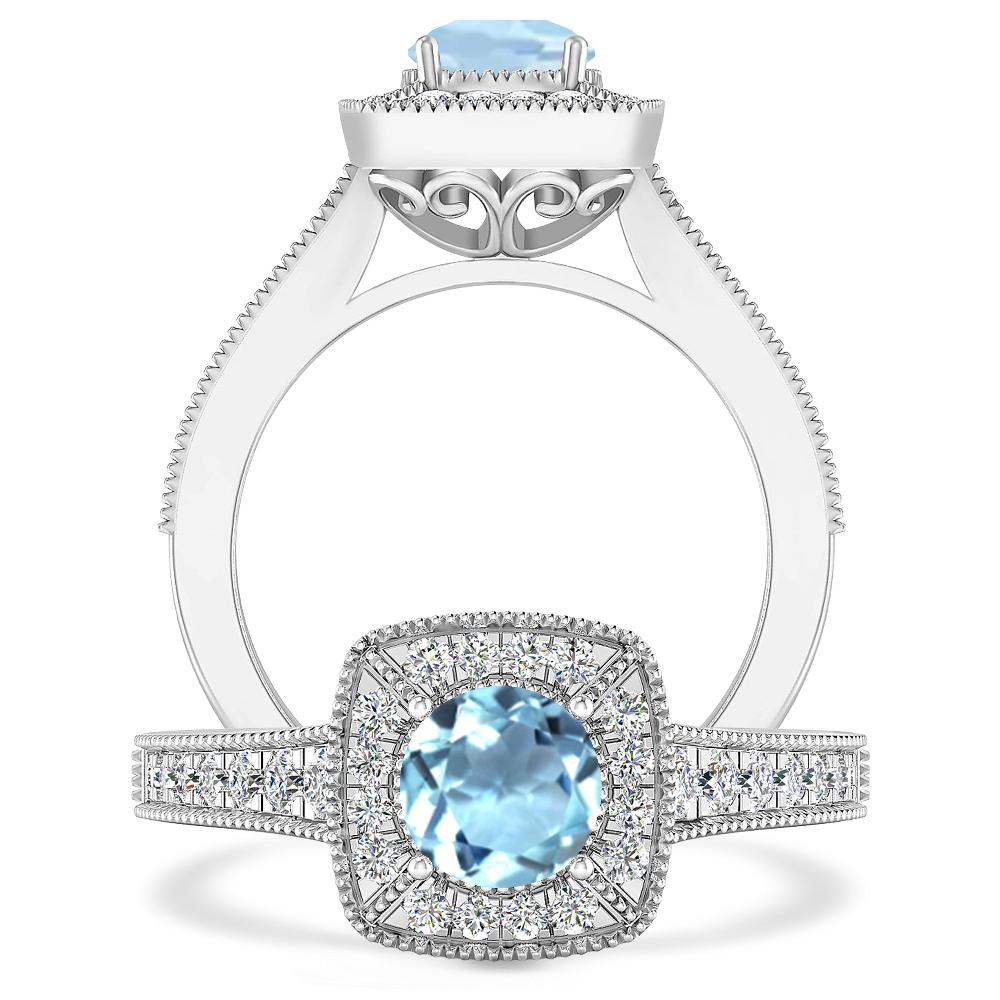 White Gold - Aquamarine