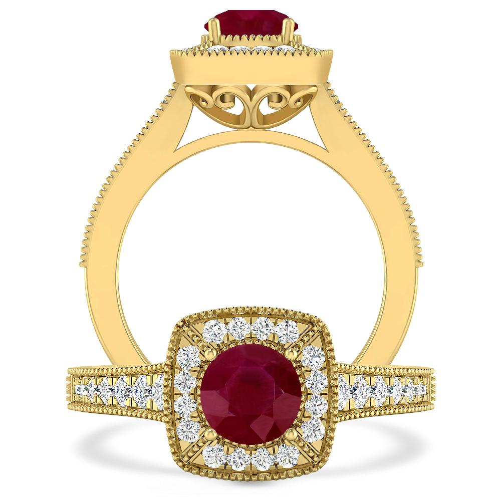 Yellow Gold - Ruby