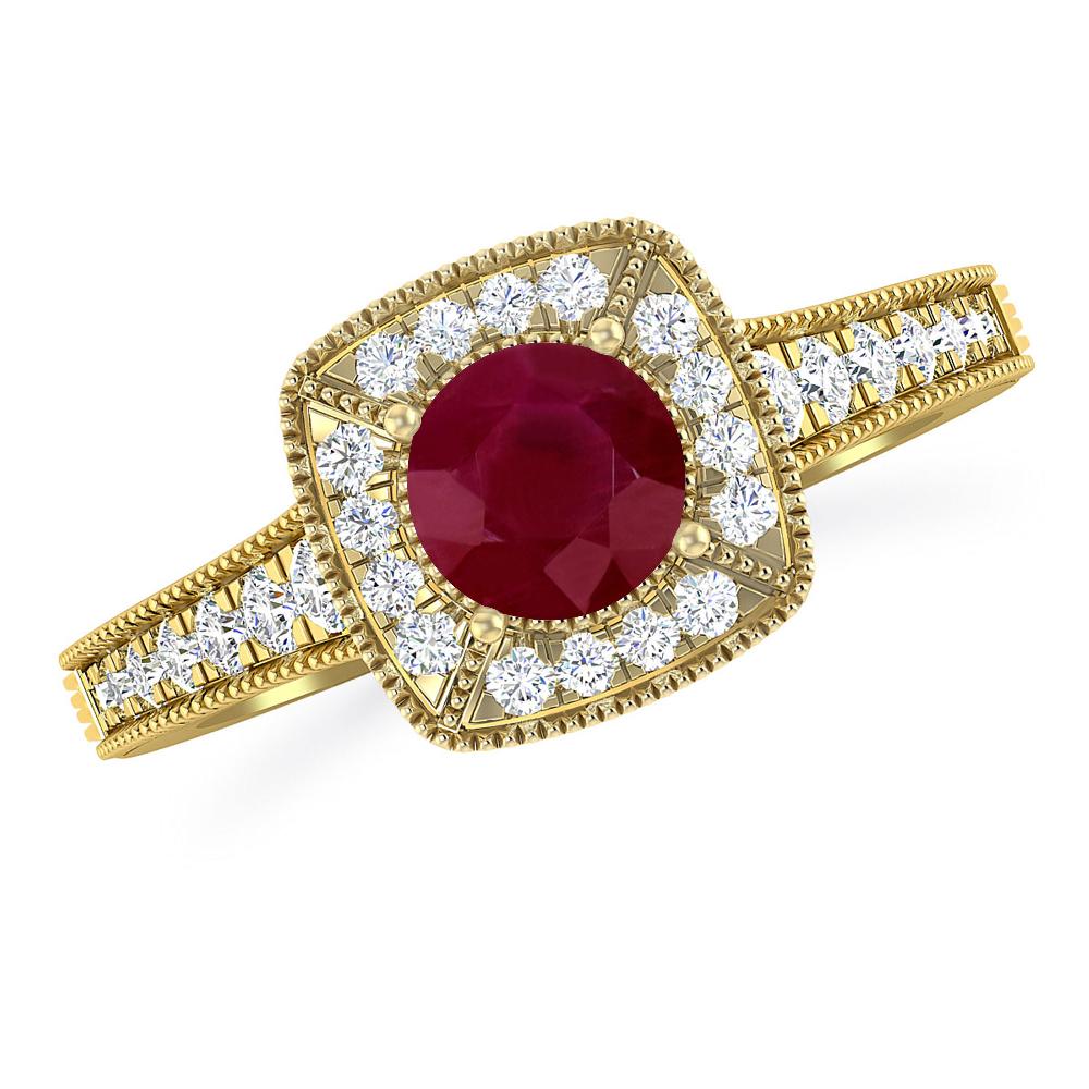Yellow Gold - Ruby