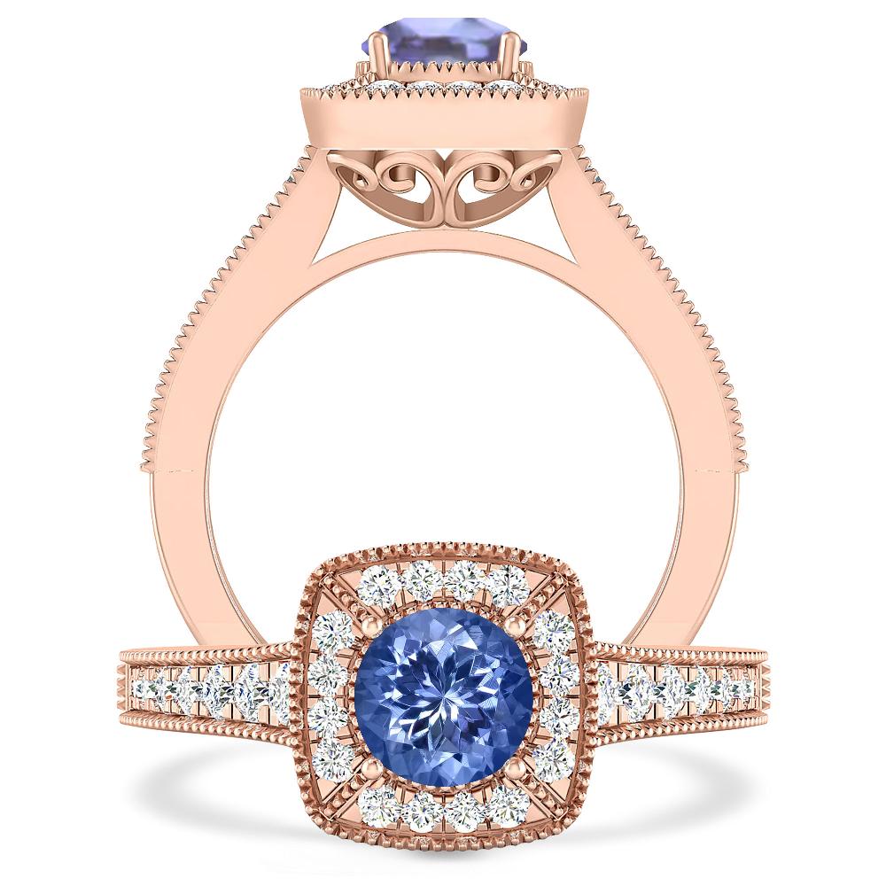 Rose Gold - Tanzanite
