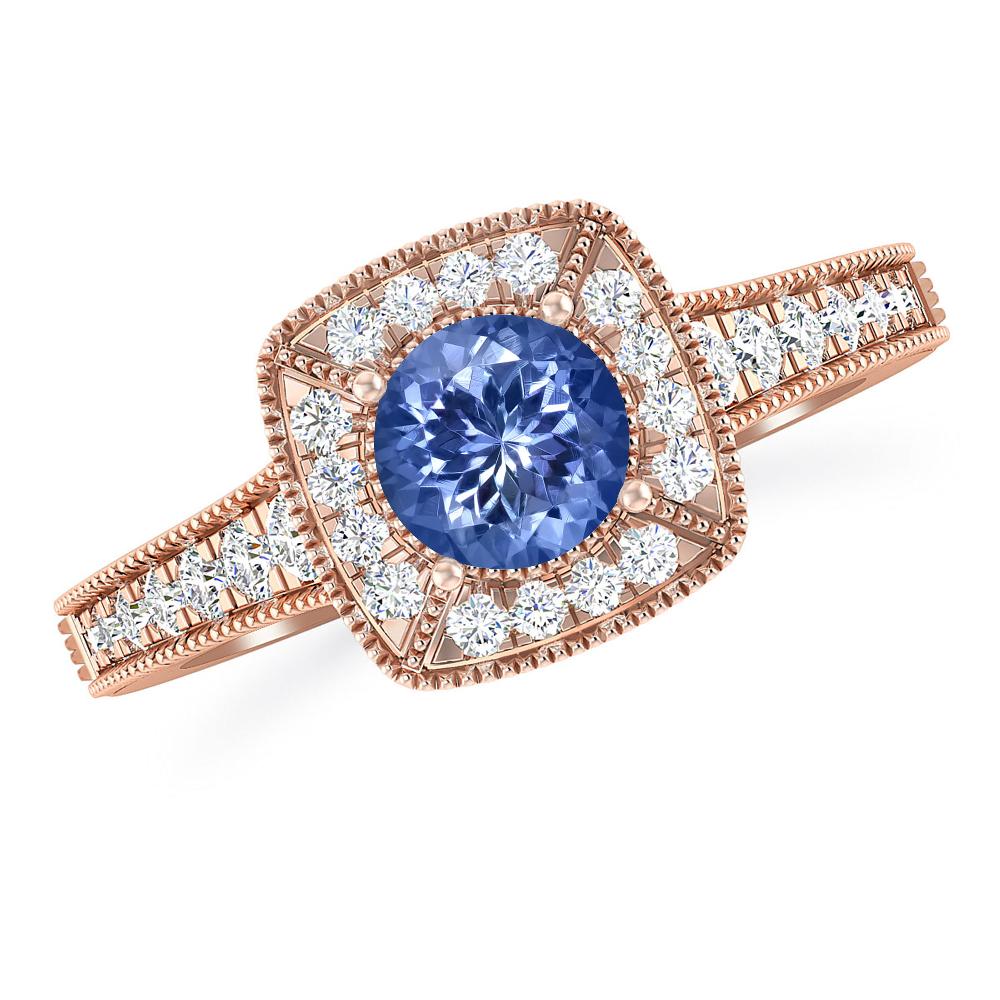 Rose Gold - Tanzanite