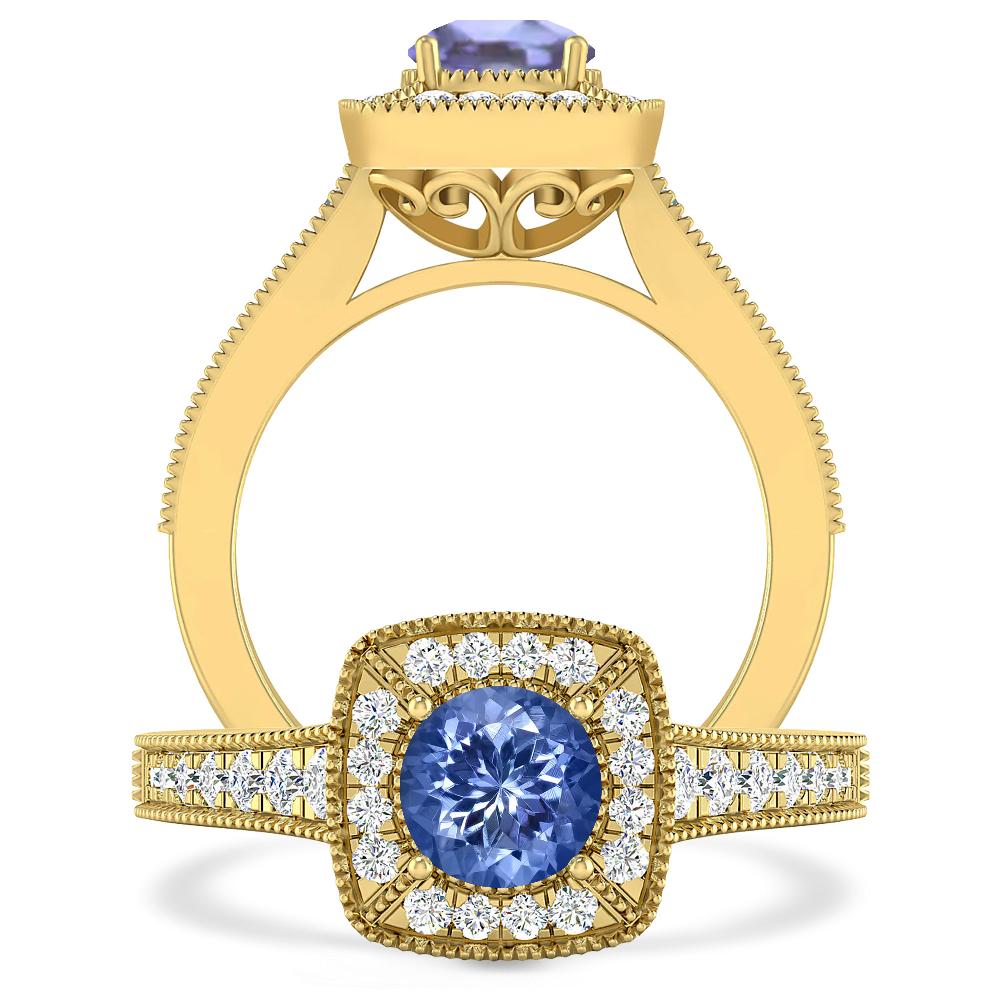 Yellow Gold - Tanzanite