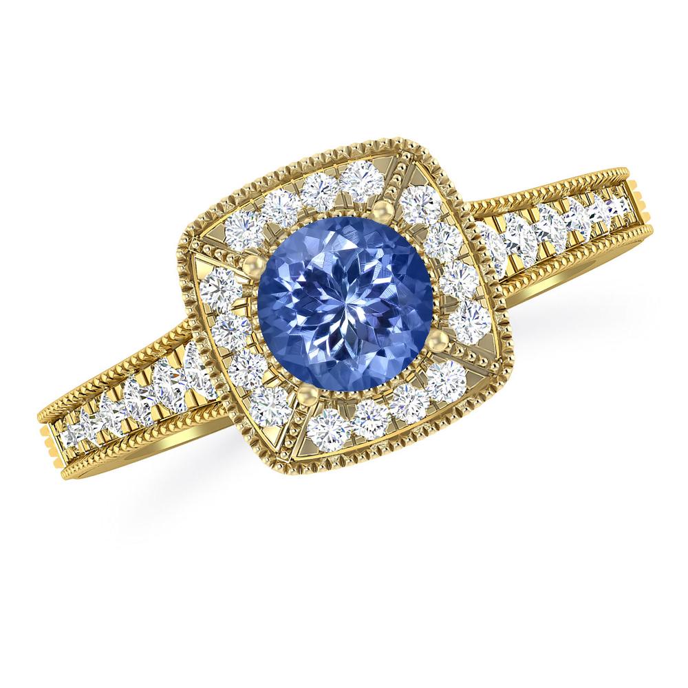 Yellow Gold - Tanzanite