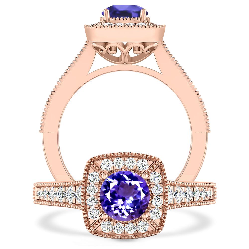 Rose Gold - Tanzanite