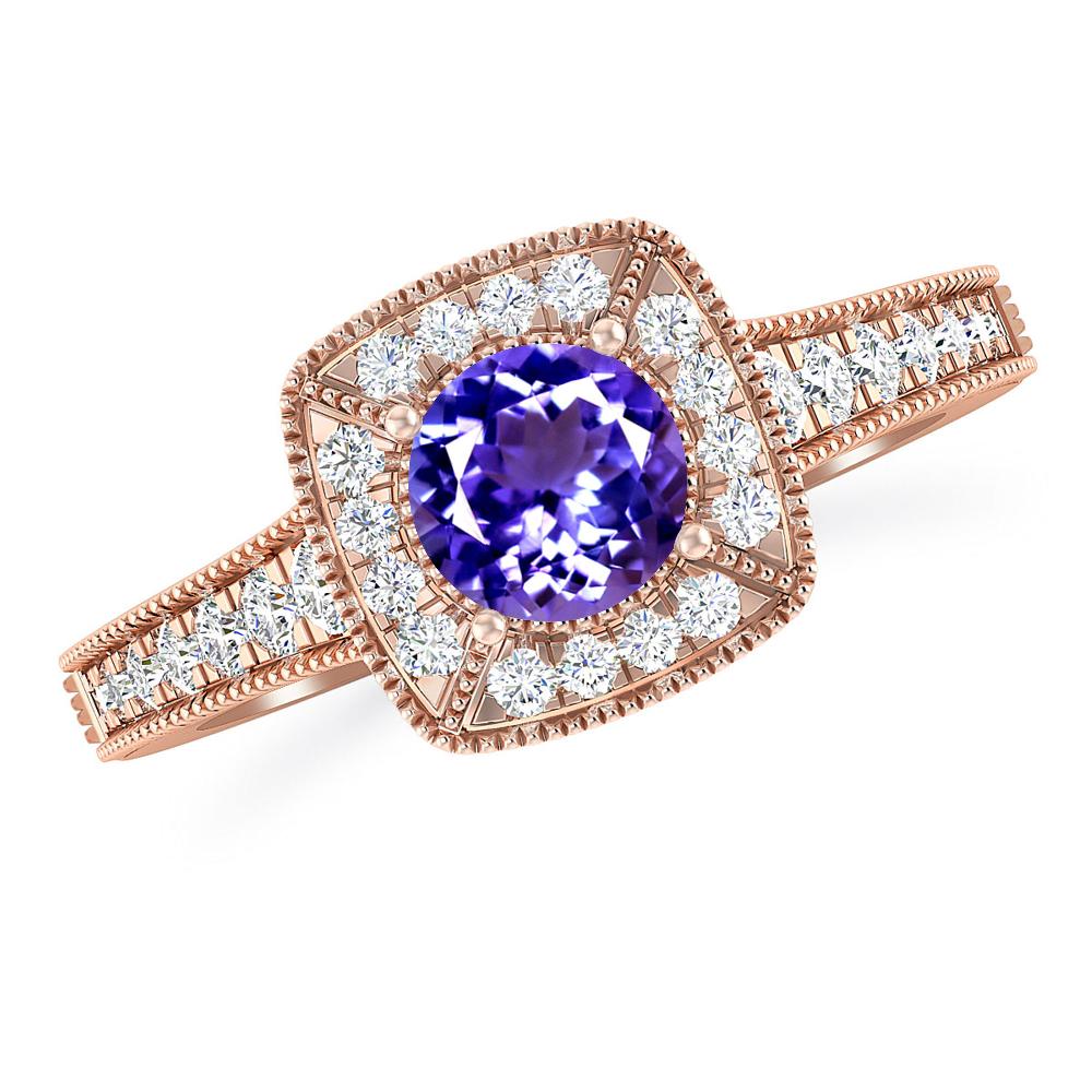 Rose Gold - Tanzanite