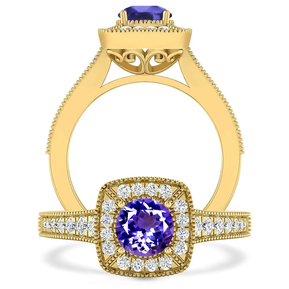 Yellow Gold - Tanzanite